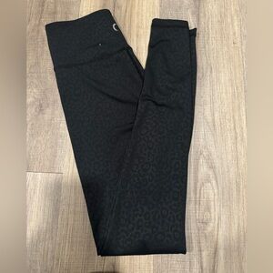 Zyia Black Leopard High Rise Light N Tight Leggings Size 4